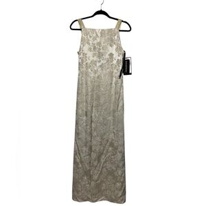 Rhapsody NWT Vtg Champagne Gild Metallic Special Occasion Gown Dress 10 Jackie O